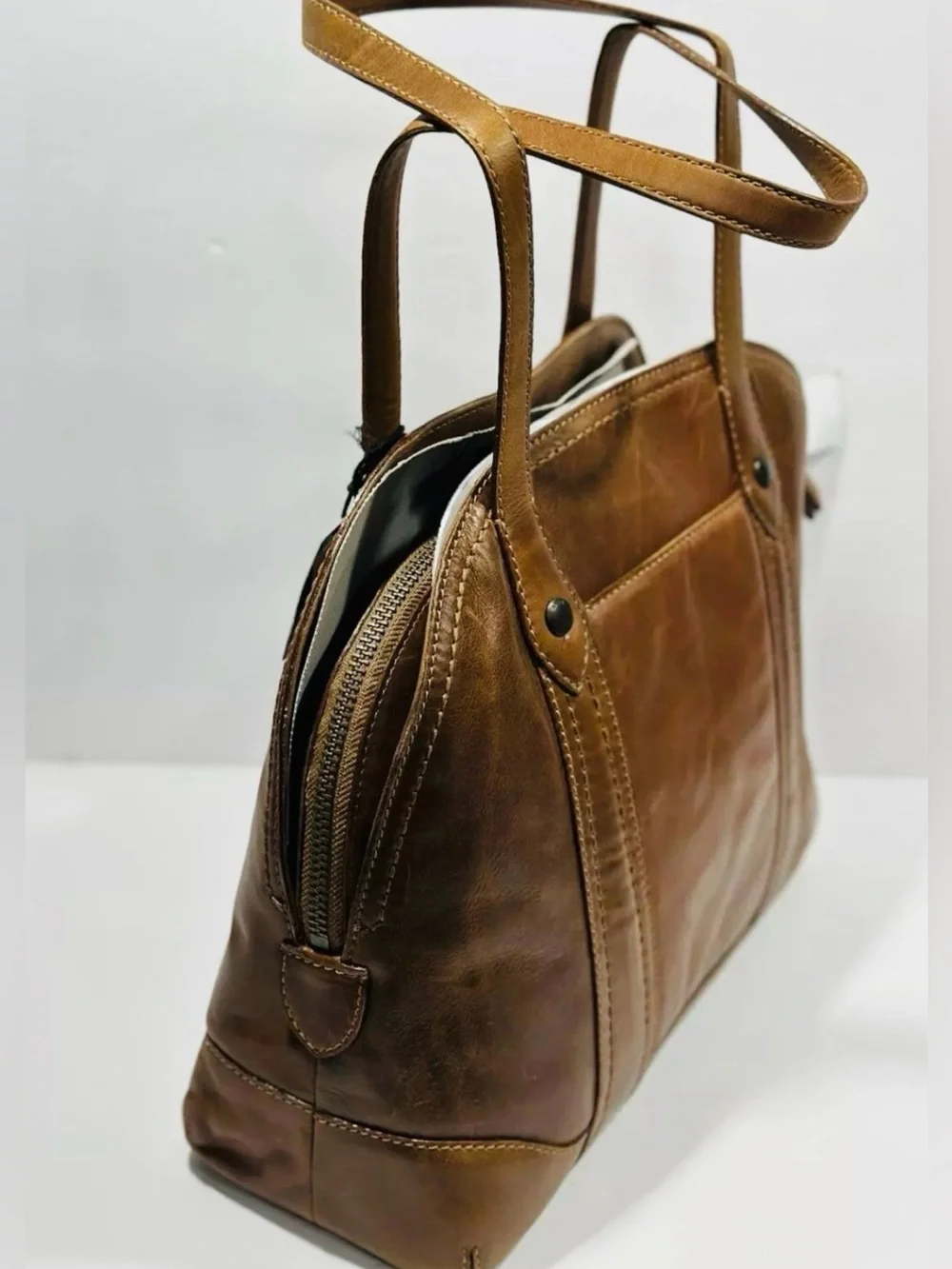 Frye structured leather